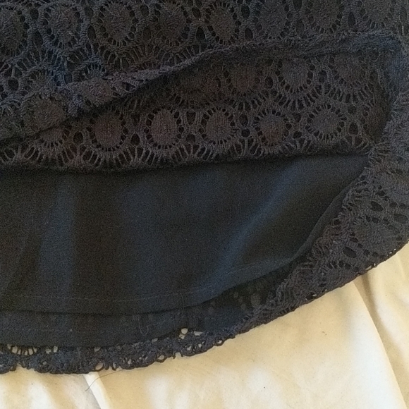 Navy dress skirt with lace and paneling detail - Picture 5 of 6